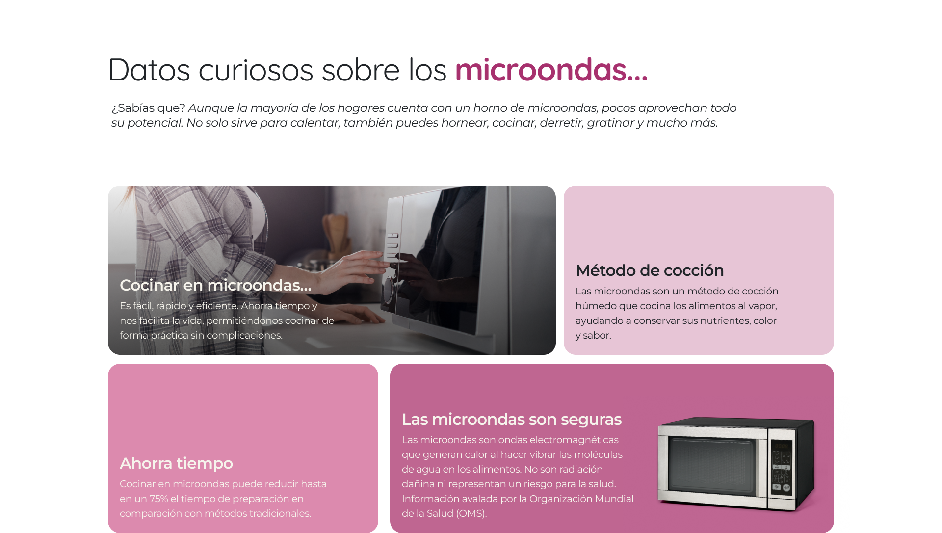 Datos curiosos sobre los microondas